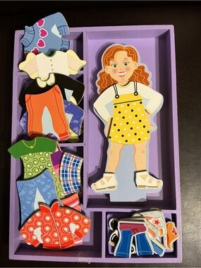 Magnetic wooden Dress-Up Doll Set for girls 3+